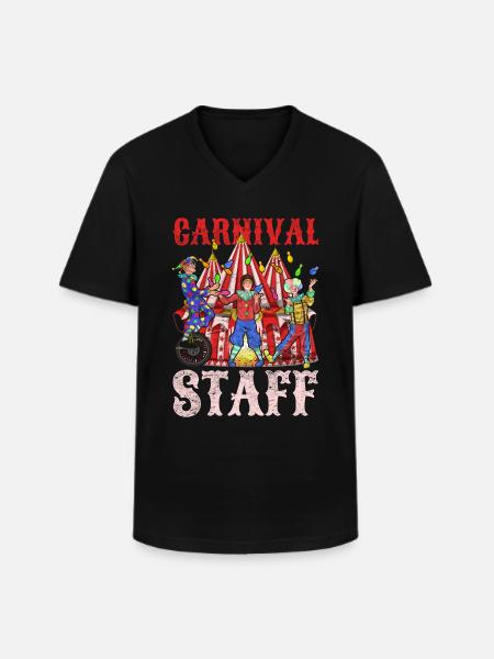 Karneval Cirkus Artist Klovn Gave Cirkus - Klassisk herre T-shirt med V-udskæring - sort