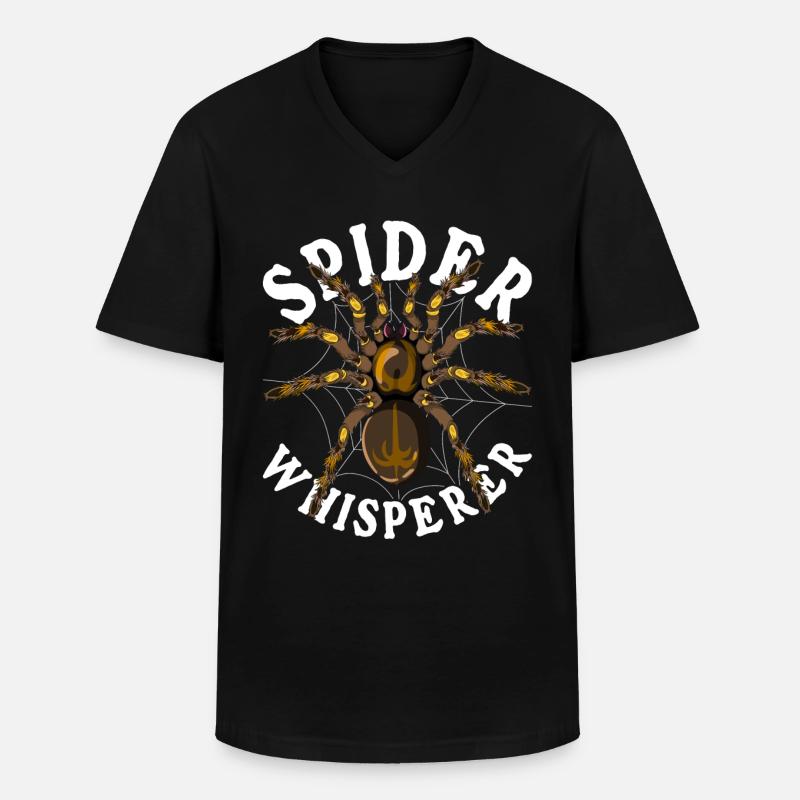 Vogelspinnen Flüsterer Arachnide Geschenk Spinne - Männer-T-Shirt mit V-Ausschnitt - Schwarz
