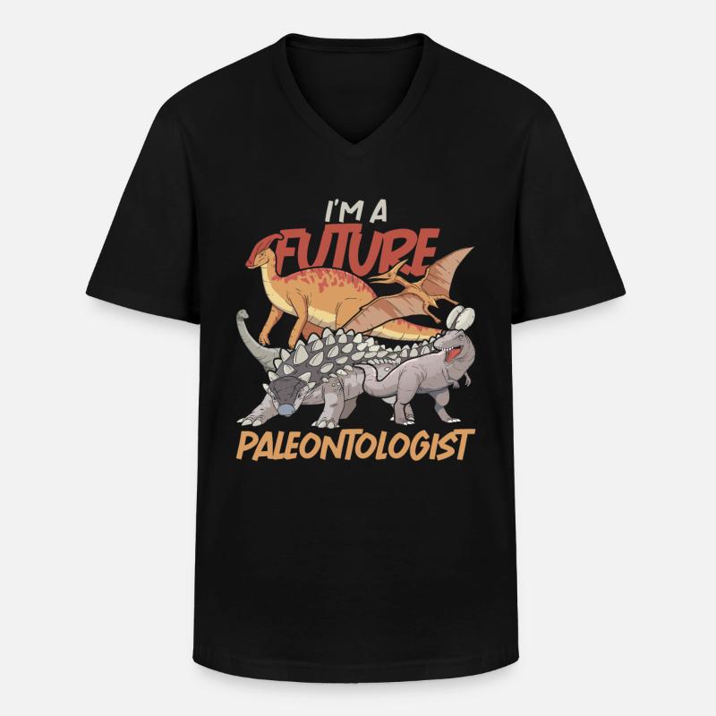 Paleontology Gift Future Paleontologist - Men's V-Neck T-Shirt - black