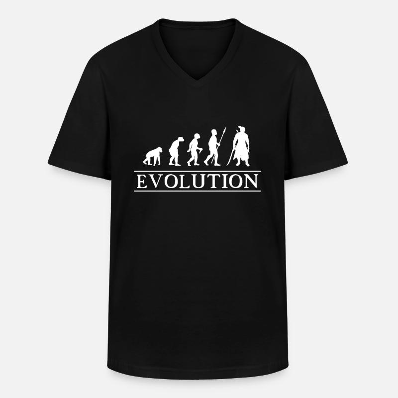 Evolution to Gaming RPG Samouraï - T-shirt col V Homme - noir