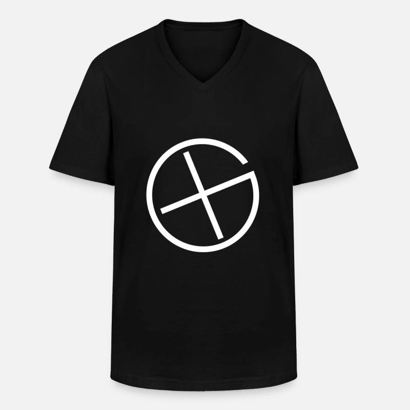 geocaching symbol - Männer-T-Shirt mit V-Ausschnitt - Schwarz
