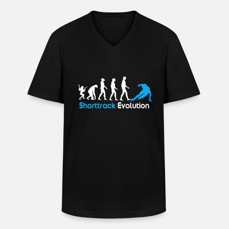Shorttrack Evolution - Men's V-Neck T-Shirt - black