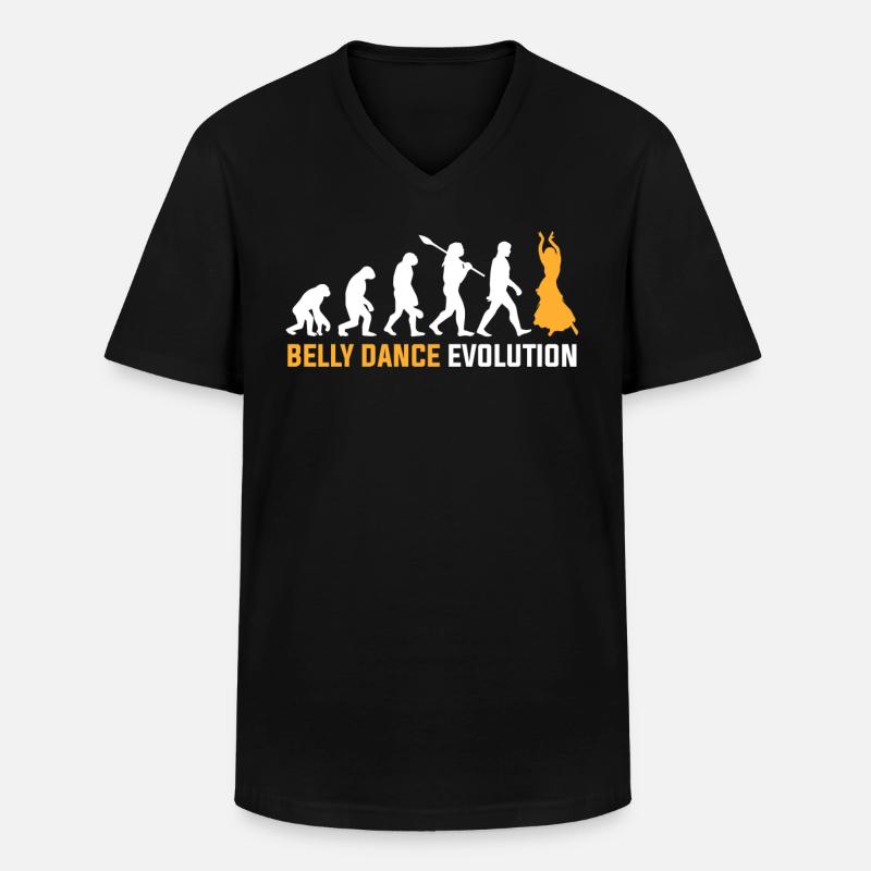 Bauchtanz Evolution - Männer-T-Shirt mit V-Ausschnitt - Schwarz