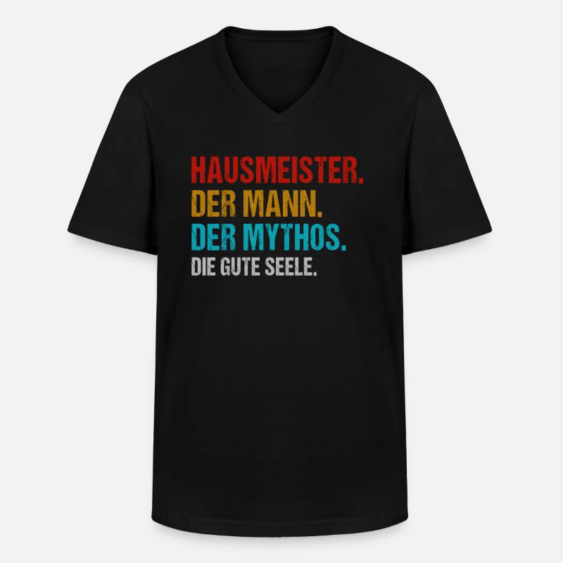 Hausmeister Hauswart Facility Manager Geschenkidee - Männer-T-Shirt mit V-Ausschnitt - Schwarz