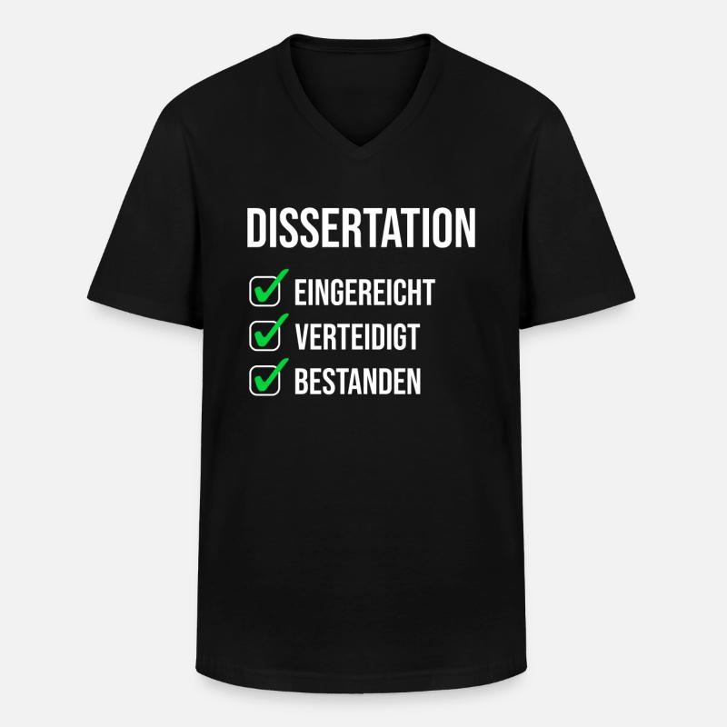 PhD Dissertation Promotion Gift - Men's V-Neck T-Shirt - black