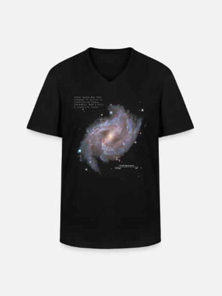 Spiralgalaxie NG2525 - Männer-T-Shirt mit V-Ausschnitt - Schwarz