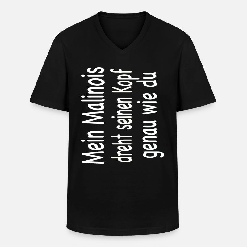 Malinois - Malinois Geschenkidee - Männer-T-Shirt mit V-Ausschnitt - Schwarz