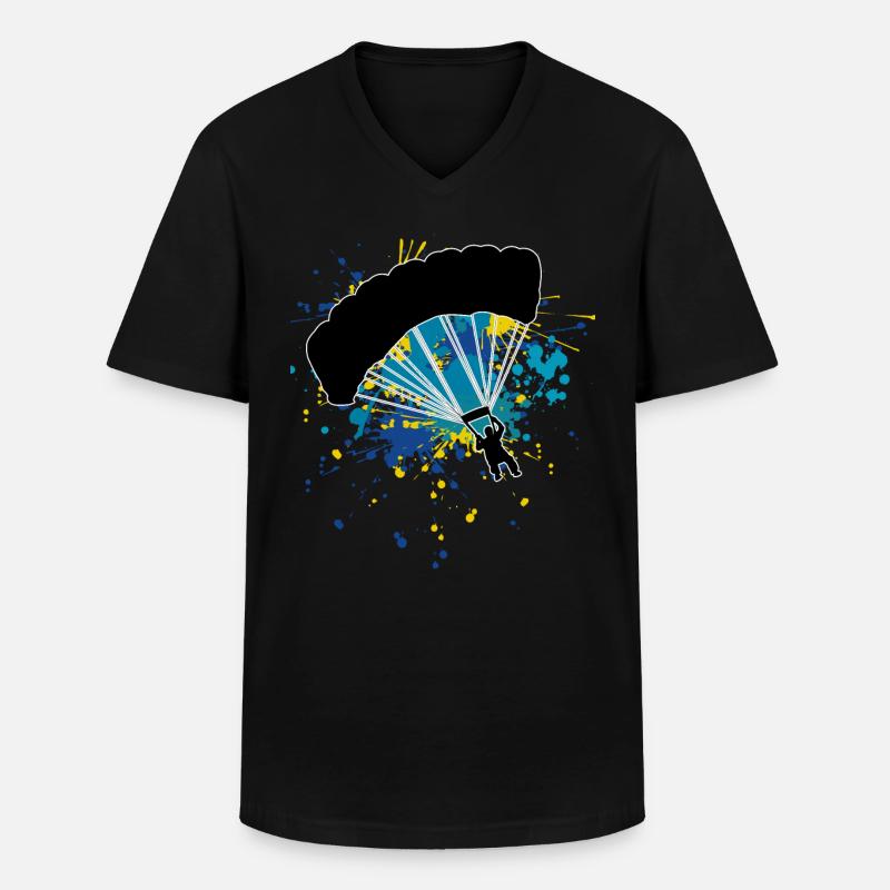 Skydiver Skydive Skydive - Men's V-Neck T-Shirt - black