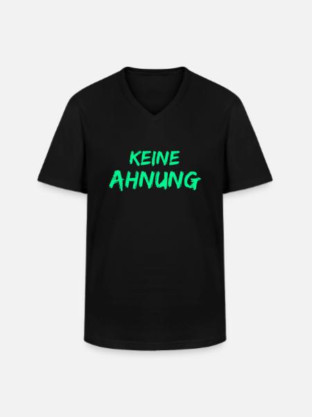 Keine Ahnung - Männer-T-Shirt mit V-Ausschnitt - Schwarz