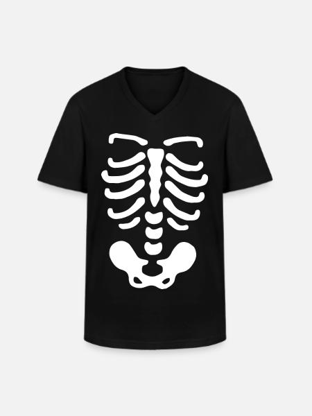 Skeleton - Men's V-Neck T-Shirt - black
