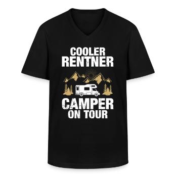 Cooler Rentner Wohnmobil Rente Camper Opa Geschenk - Männer-T-Shirt mit V-Ausschnitt - Schwarz - Vorne - AI Model Male 178 dark (178cm)