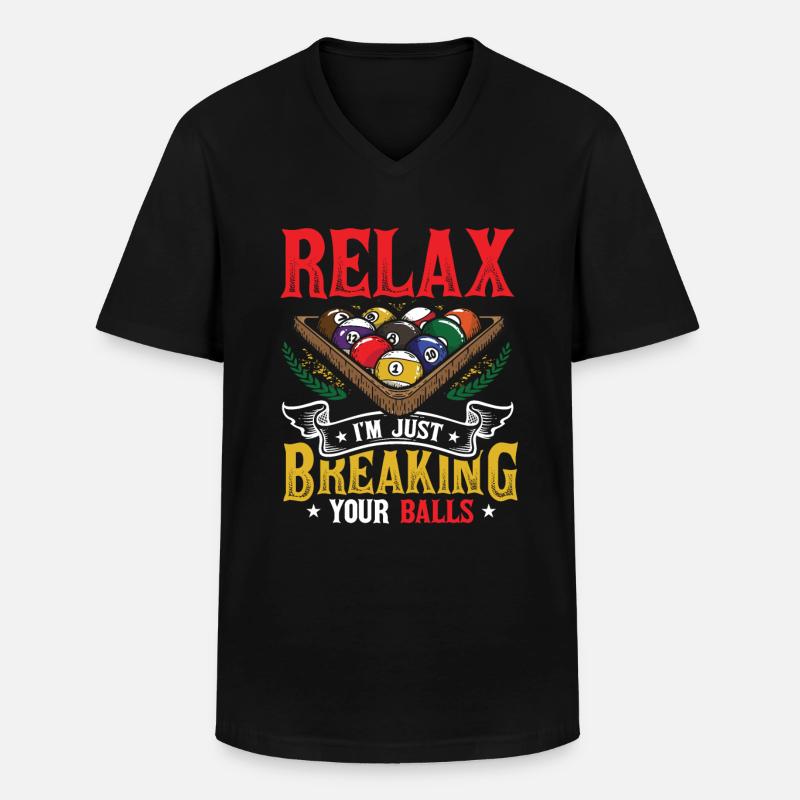 Billards Pool Players - Männer-T-Shirt mit V-Ausschnitt - Schwarz