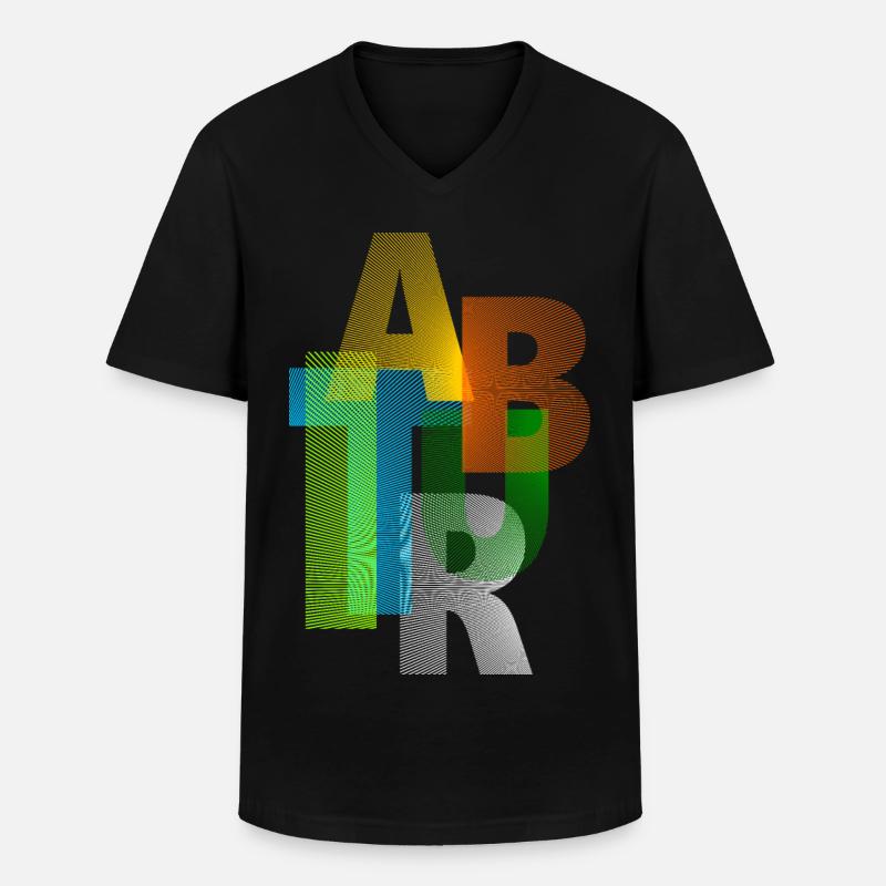 Abitur Modern Design - Männer-T-Shirt mit V-Ausschnitt - Schwarz