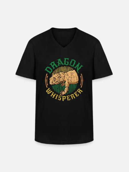 Bartdrache, Flüsterer, Reptilienliebhaber. - Männer-T-Shirt mit V-Ausschnitt - Schwarz