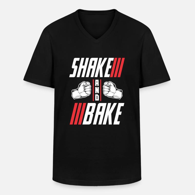 Shake And Bake - Männer-T-Shirt mit V-Ausschnitt - Schwarz