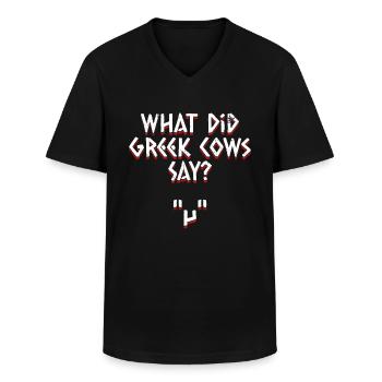 Griechische Mythologie Antik Griechischer Gott - Männer-T-Shirt mit V-Ausschnitt - Schwarz - Vorne - AI Model Male 178 dark (178cm)