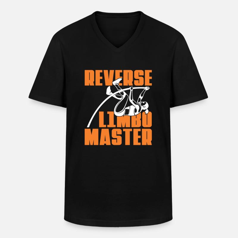 Reverse Limbo Master Stabhochsprung Stabspringen - Männer-T-Shirt mit V-Ausschnitt - Schwarz