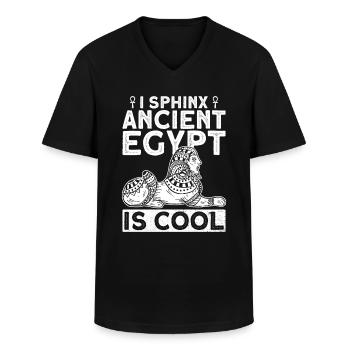 Sphinx Ägyptische Mythologie Altes Ägypten - Männer-T-Shirt mit V-Ausschnitt - Schwarz - Vorne - AI Model Male 178 dark (178cm)