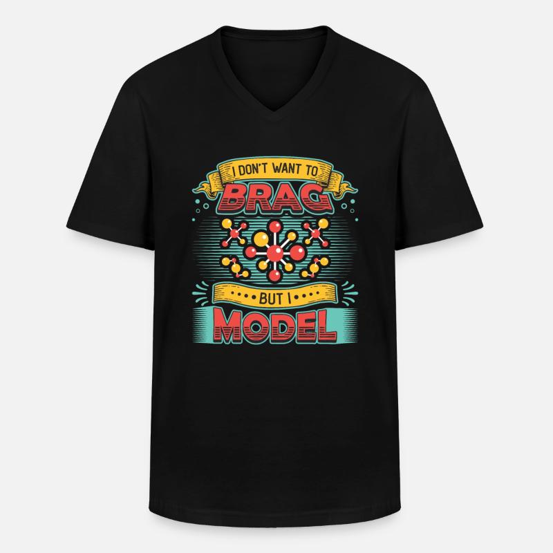 Physical Modeling, Funny Physics Lovers - Men's V-Neck T-Shirt - black