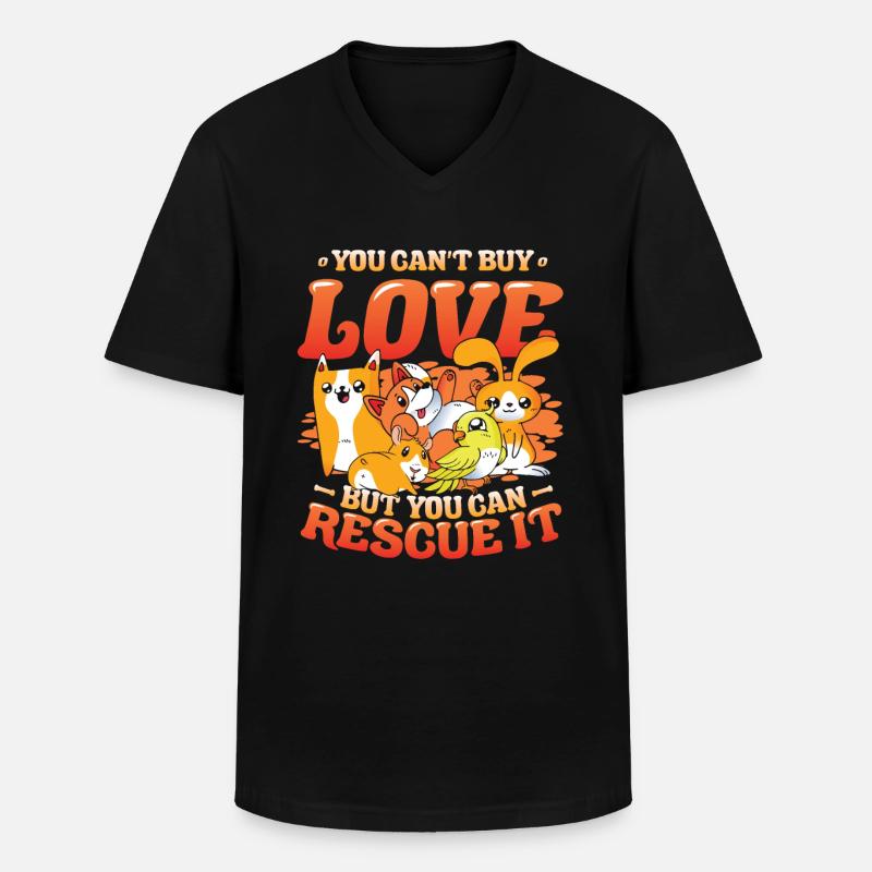 Love cannot be bought. - Men's V-Neck T-Shirt - black