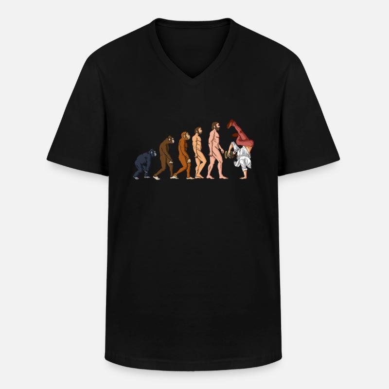 Breakdance Evolution Breakdancer Break Dance - T-shirt col V Homme - noir