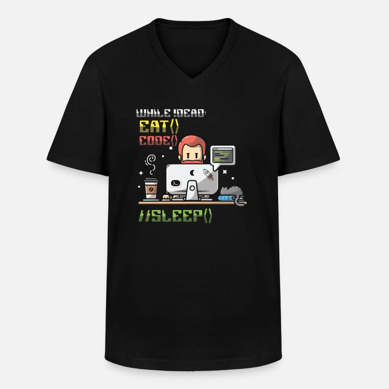 Programmierer,Computerprogrammierer,Witz - Männer-T-Shirt mit V-Ausschnitt - Schwarz