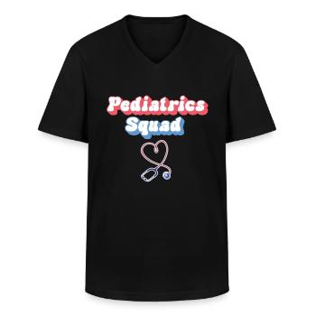 Kinder Krankenschwester Säugling Pädiatrie - Männer-T-Shirt mit V-Ausschnitt - Schwarz - Vorne - AI Model Male 178 dark (178cm)
