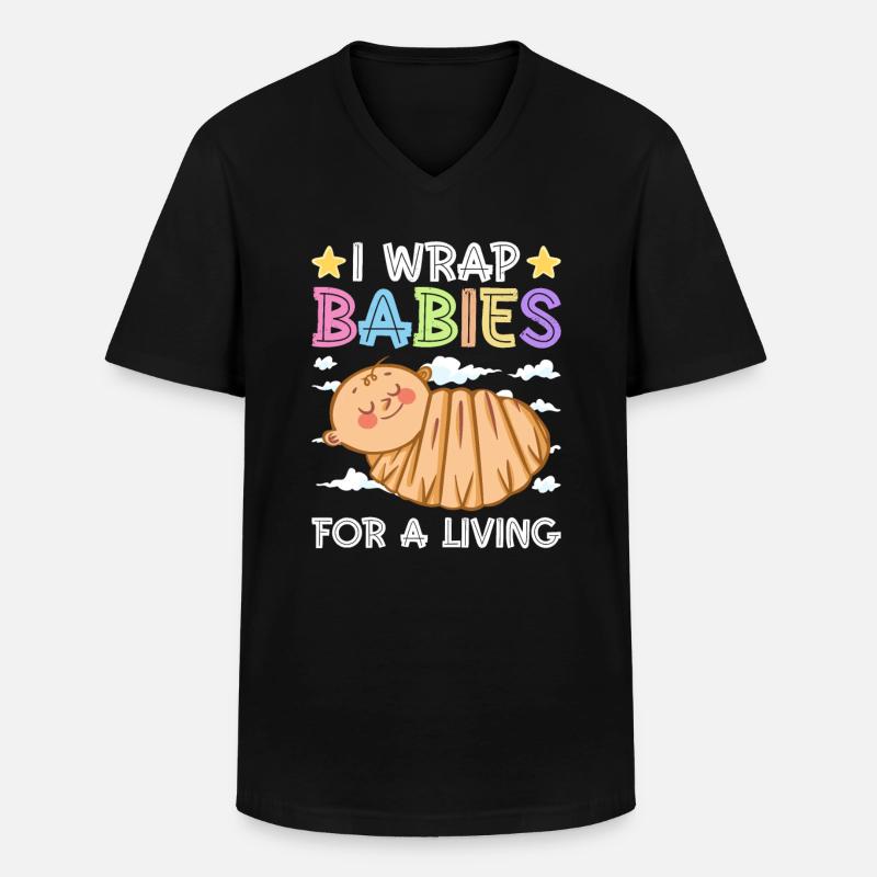 Kinder Krankenschwester Säugling Pädiatrie - Männer-T-Shirt mit V-Ausschnitt - Schwarz