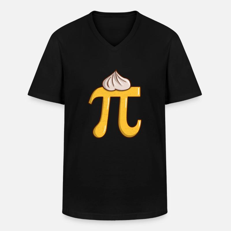 Zitronenbaiser Pi - Lustiger Mathelehrer zum - Männer-T-Shirt mit V-Ausschnitt - Schwarz