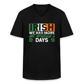 Irlande Irlandais drôle de dicton de la Saint-Patrick - T-shirt col V Homme - noir - Devant - AI Model Male 178 dark (178cm)
