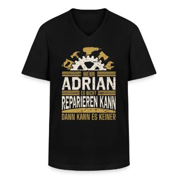 Adrian Name Geschenk Geburtstag - Männer-T-Shirt mit V-Ausschnitt - Schwarz - Vorne - AI Model Male 178 dark (178cm)