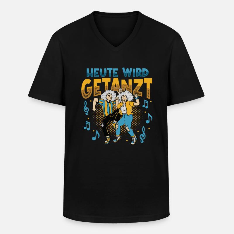 Heute Wird Getanzt, Thema Tanzen - Männer-T-Shirt mit V-Ausschnitt - Schwarz