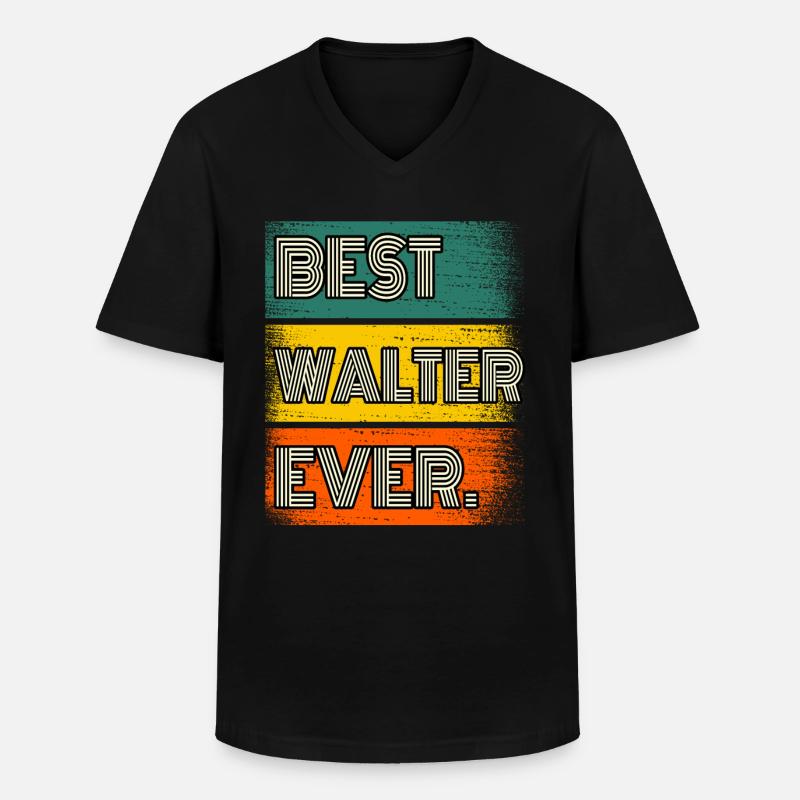Walter Name Geschenk Spruch Lustig - Männer-T-Shirt mit V-Ausschnitt - Schwarz