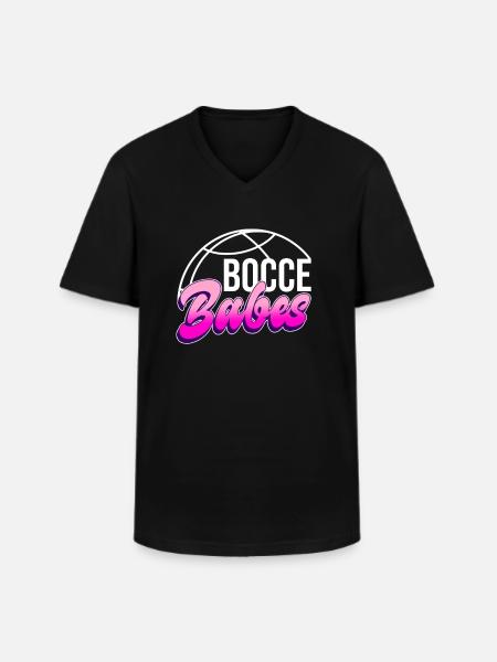 Boccia Babes - Boccia Ball - Men's V-Neck T-Shirt - black