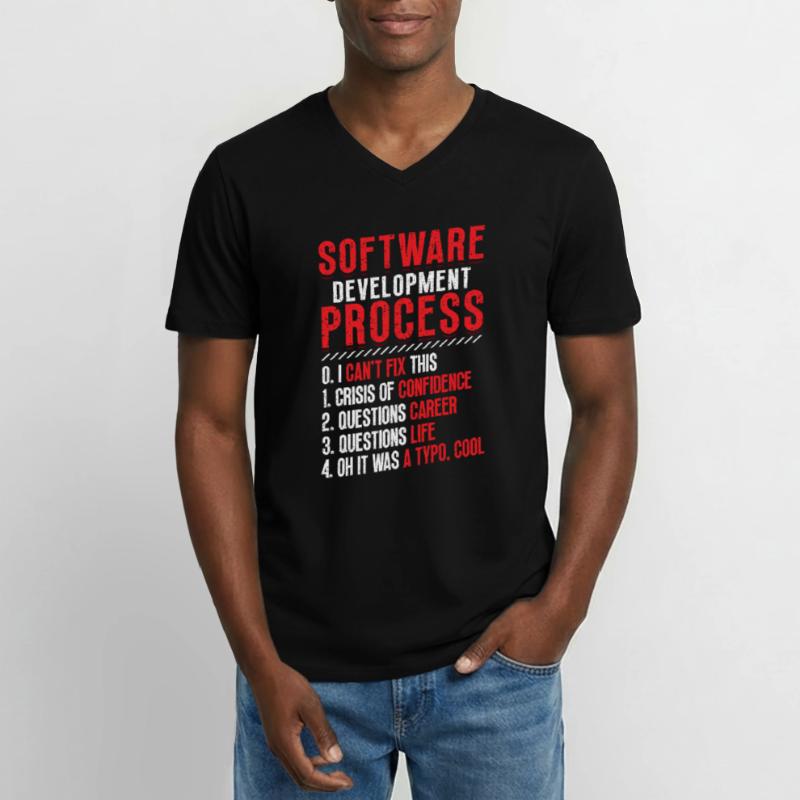 Software development process, programming Men's V-Neck T-Shirt