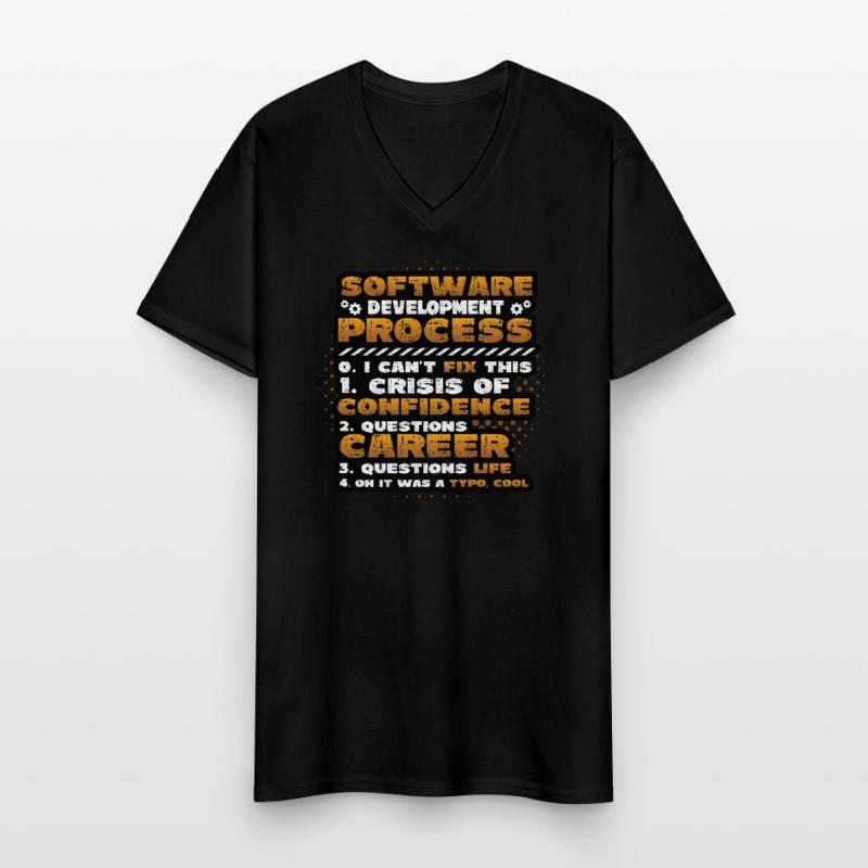 Software development process, programming Men's V-Neck T-Shirt