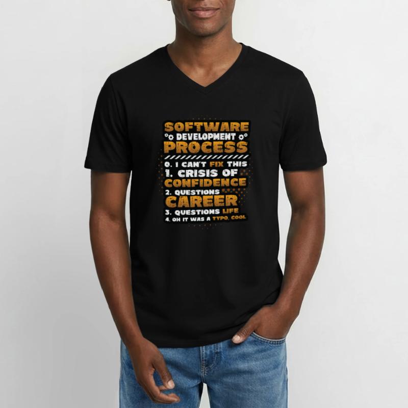 Software development process, programming Men's V-Neck T-Shirt
