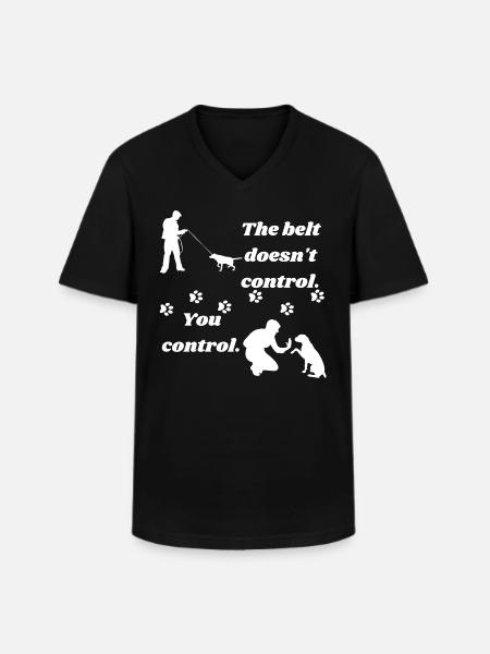Dog walking - Men's V-Neck T-Shirt - black