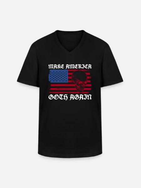 Make America Gothic Again - Gothic - T-shirt col V Homme - noir