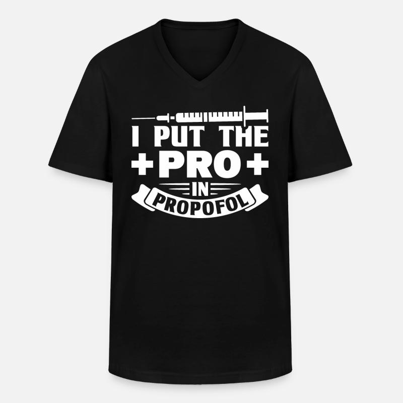 Anesthesia Anesthesia Technician Anesthesiologist - Men's V-Neck T-Shirt - black