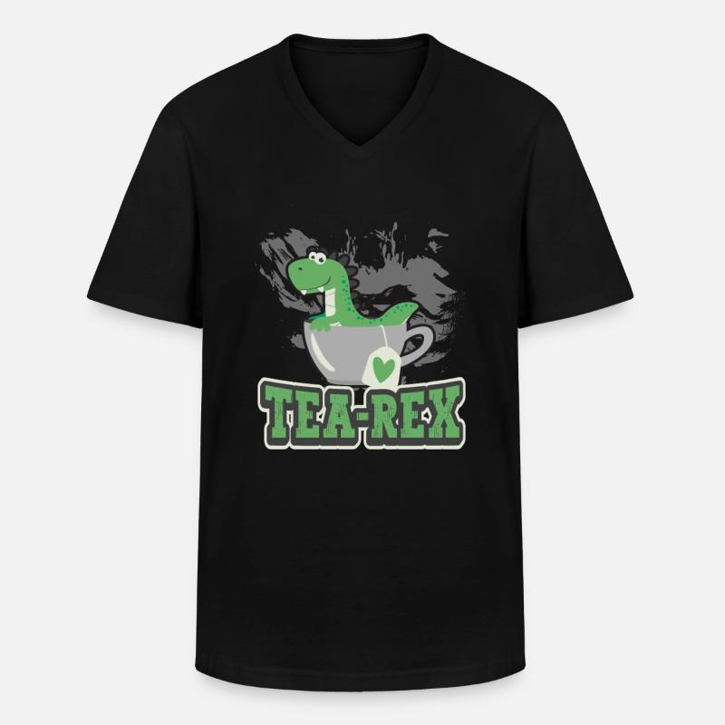 Tee-Experte Teetrinker Teesüchtiger Tee-Enthusiast - Männer-T-Shirt mit V-Ausschnitt - Schwarz