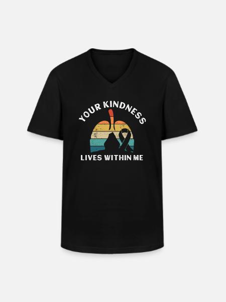 Organ Donor Lunge Organ Transplant - Men's V-Neck T-Shirt - black