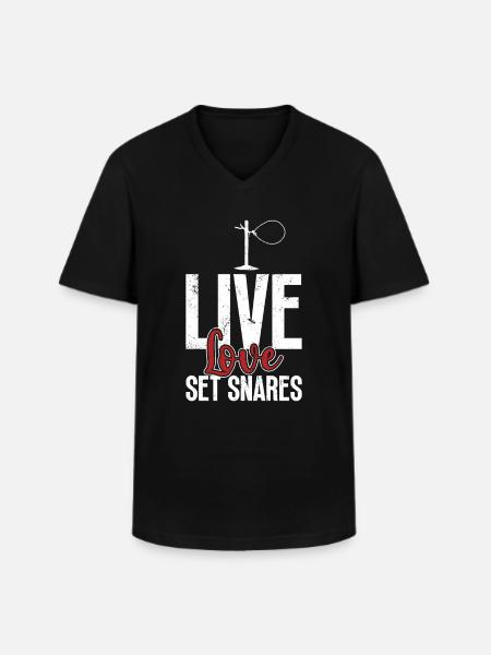 Animal Wire Snare - Men's V-Neck T-Shirt - black