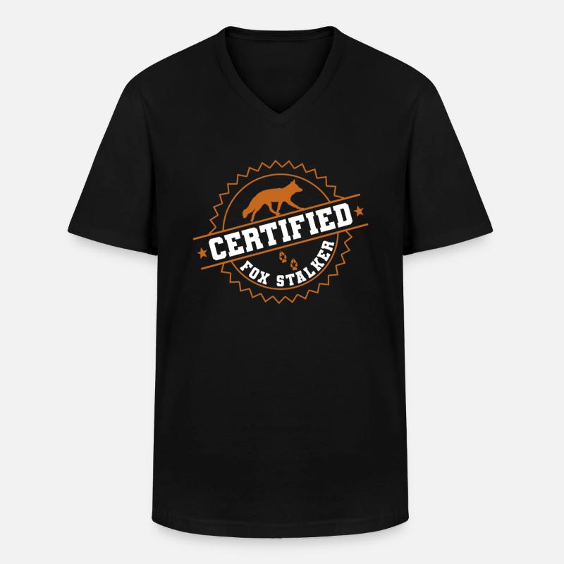 Fuchsjagd Geschenke - Männer-T-Shirt mit V-Ausschnitt - Schwarz