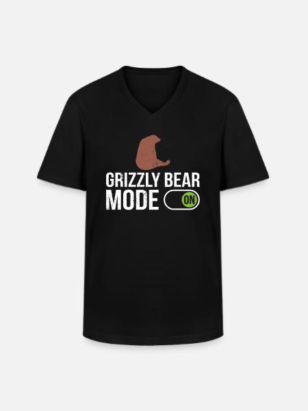 Grizzly Bear Brown Bear - Men's V-Neck T-Shirt - black