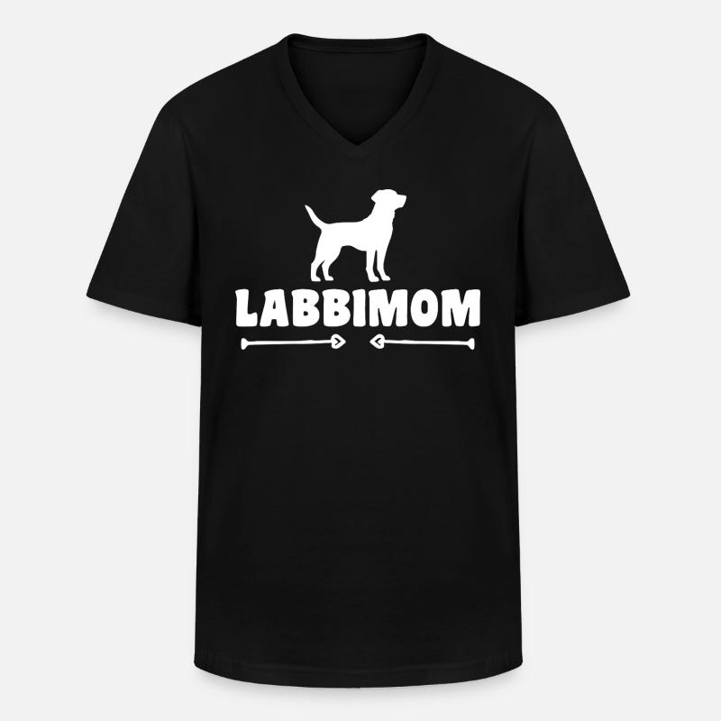 Labrador - Männer-T-Shirt mit V-Ausschnitt - Schwarz