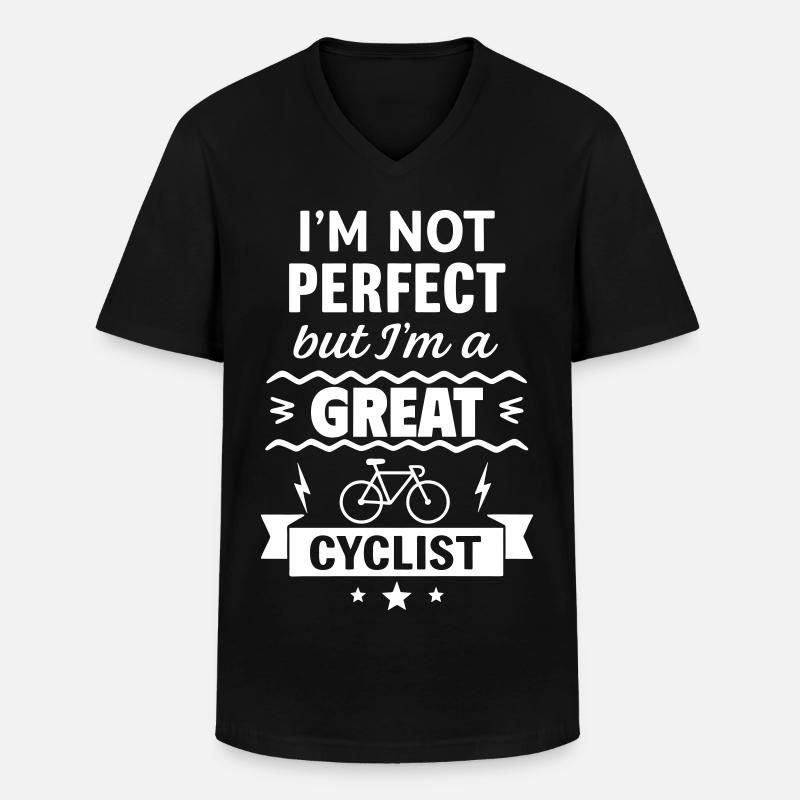Super-Radfahrer - Männer-T-Shirt mit V-Ausschnitt - Schwarz
