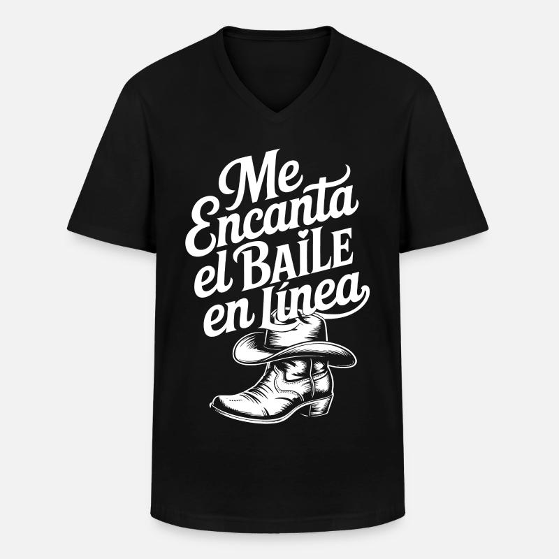 Ich liebe Line Dancing - Männer-T-Shirt mit V-Ausschnitt - Schwarz