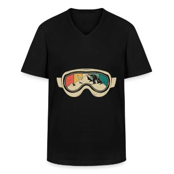 Snowboarding Geschenkidee für Snowboarder Snowboar - Männer-T-Shirt mit V-Ausschnitt - Schwarz - Vorne - AI Model Male 178 dark (178cm)