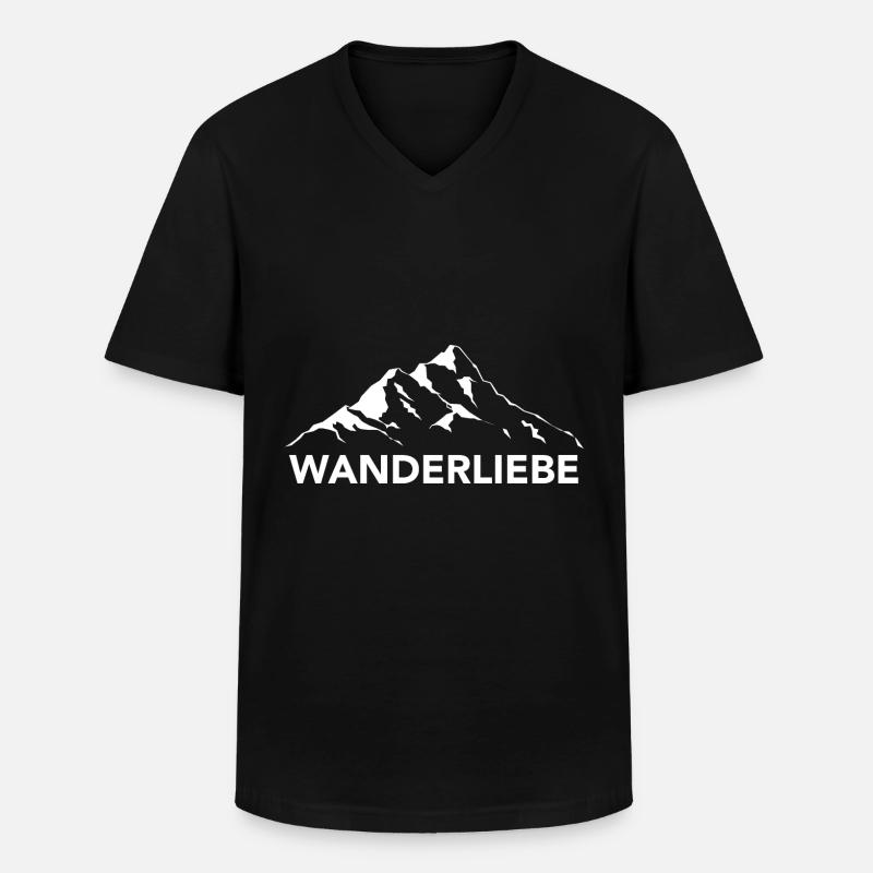 Wanderliebe - (8) - Männer-T-Shirt mit V-Ausschnitt - Schwarz